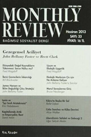 Monthly Review Bağımsız Sosyalist Dergi Sayı: 33 - Haziran 2013 - 1