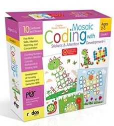 Mosaic Coding with Stickers - Attention Development-1 - Grade-Level 1 - Creative Mosaic Stickers-1 - Ages 2-5 - 1