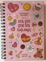 Motivasyon Ajandam, Her Gün Yeni Bir Başlangıç 300’den Fazla Emoji Çıkartmalı Kod:05 - Geleceğin Yıldızları Yayınları