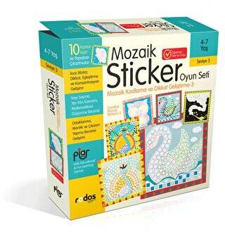 Mozaik Sticker Çıkartma Oyun Seti - Seviye 3 - 1