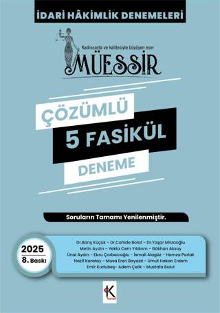 Müessir İdari Hakimlik Denemeleri - 2025 Çözümlü 5 Deneme - 1