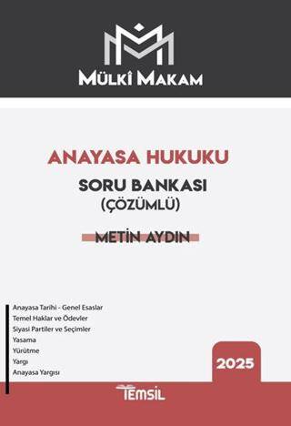 Mülki Makam Anayasa Hukuku Çözümlü Soru Bankası - 1