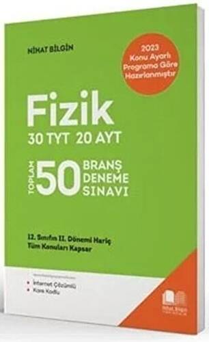 Nihat Bilgin Yayıncılık 30 TYT 20 AYT Fizik 50 Branş Deneme - 1