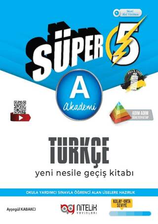 Nitelik 5. Sınıf Süper Türkçe A Akademi Yeni Nesile Geçiş Kitabı - 1
