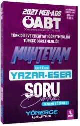 ÖABT Türkçe-Edebiyat Muhteva Yazar Eser Soru Bankası Çözümlü - Yönerge Yayınları