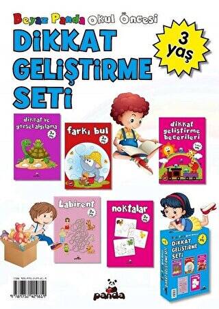 Okul Öncesi 3 Yaş Dikkat Geliştirme Seti 5 Kitap - 1