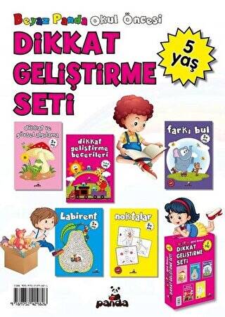 Okul Öncesi 5 Yaş Dikkat Geliştirme Seti 5 Kitap - 1