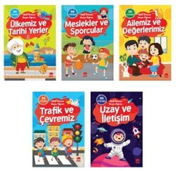 Okul Öncesi Boya Öğren Seti Çıkartmalı-5 Kitap Takım - 1
