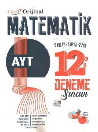 Orijinal Mikro AYT Matematik 12 li Deneme Sınavı - 1