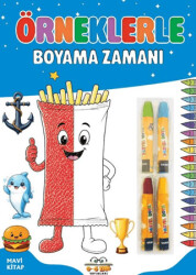 Örneklerle Boyama Zamanı - Mavi Kitap - 0-6 Yaş Yayınları