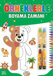 Örneklerle Boyama Zamanı - Yeşil Kitap - 0-6 Yaş Yayınları
