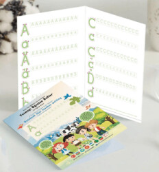 Orta Türk Alfabesi İçin Hazırlanmış Yazmayı Öğreten Defter - 1