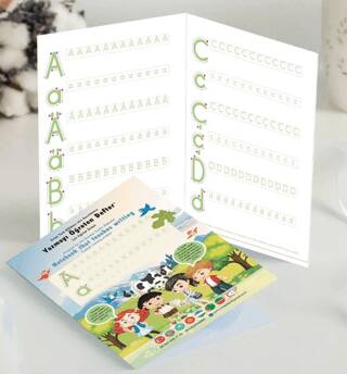 Orta Türk Alfabesi İçin Hazırlanmış Yazmayı Öğreten Defter - 1