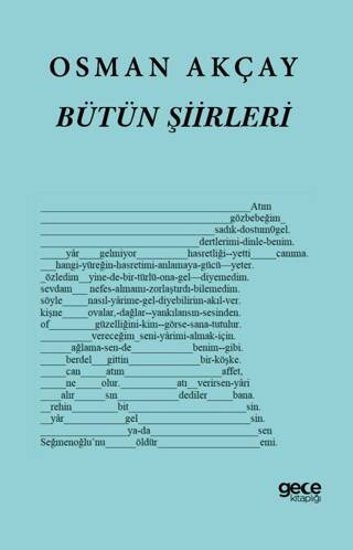 Osman Akçay Bütün Şiirleri - 1