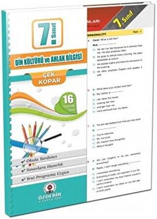 7. Sınıf Din Kültürü ve Ahlak Bilgisi Yaprak Test - 1