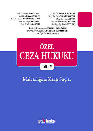 Özel Ceza Hukuku - Cilt 4 - 1