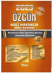 Özgün Adli Hakimlik Soru Bankası - 1