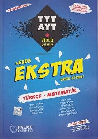 Palme TYT AYT Türkçe Matematik Evde Ekstra Soru Kitabı - 1