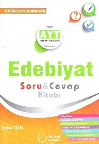 Palme YKS AYT Edebiyat Soru & Cevap Kitabı - 1
