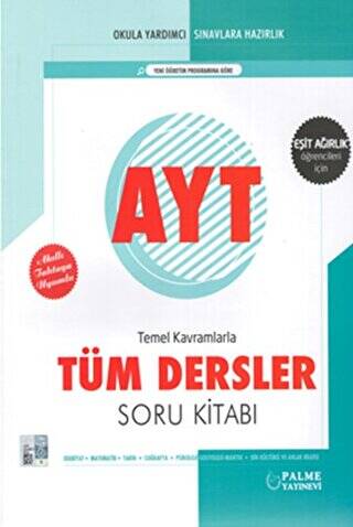 Palme YKS AYT Tüm Dersler Soru Kitabı Eşit Ağırlık - 1