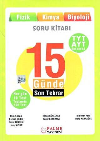 Palme YKS TYT AYT Öncesi 15 Günde Son Tekrar Fizik Kimya Biyoloji - 1