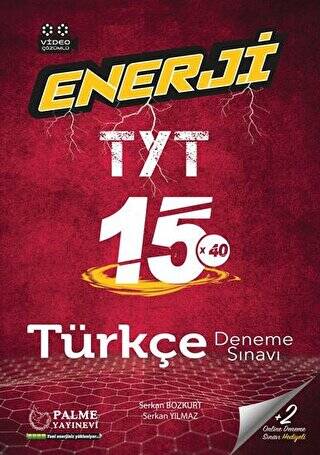 Palme YKS TYT Enerji Türkçe 15 Deneme Sınavı Video Çözümlü - 1