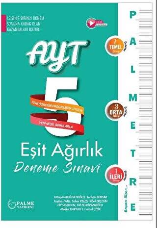 Palmetre AYT Eşit Ağırlık 5 Deneme Sınavı Palme Yayıncılık - 1