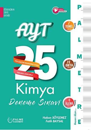 Palmetre AYT Kimya 25 Deneme Sınavı - 1