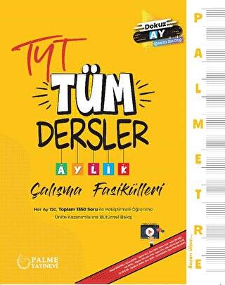 Palmetre TYT Tüm Dersler Aylık Çalışma Fasikülleri - 1