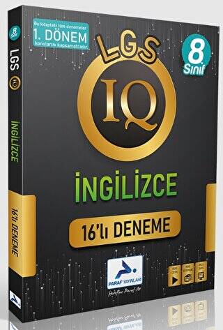 Paraf 8. Sınıfı LGS IQ 1. Dönem İngilizce 16`lı Deneme - 1