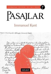 Pasajlar Sosyal Bilimler Dergisi Sayı 6 - Immanuel Kant - 1