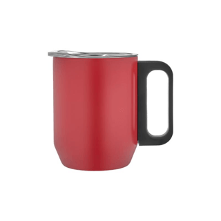 Paslanmaz Çelik Kupa Bardak - Kırmızı - 350 ml - 5354 - 1
