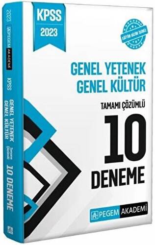 Pegem 2023 KPSS Genel Yetenek Genel Kültür 10 Deneme Çözümlü Pegem Akademi Yayınları - 1