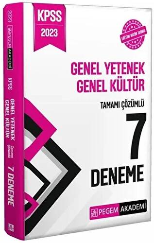 Pegem 2023 KPSS Genel Yetenek Genel Kültür 7 Deneme Çözümlü Pegem Akademi Yayınları - 1
