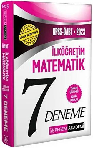 Pegem 2023 ÖABT İlköğretim Matematik 7 Deneme Çözümlü Pegem Akademi Yayınları - 1