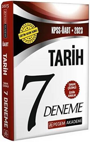 Pegem 2023 ÖABT Tarih 7 Deneme Çözümlü Pegem Akademi Yayınları - 1