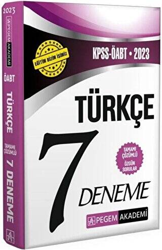 Pegem 2023 ÖABT Türkçe Öğretmenliği 7 Deneme Çözümlü Pegem Akademi Yayınları - 1
