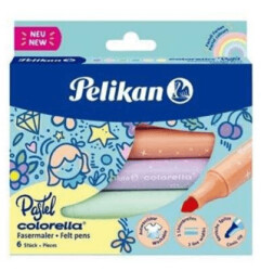 Pelikan Colorella Pastel 411 Jumbo Keçeli Kalem 6lı Kutu - Pelikan