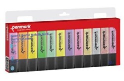 Penmark Fosforlu Kalem 12 Li Karışık Renk 4 Neon-4 Pastel-4 Simli - Penmark