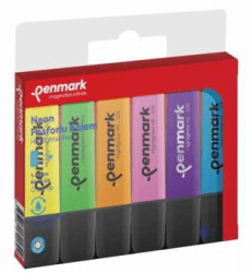 Penmark Neon Fosforlu Kalem 6 Renk Karışık - Penmark