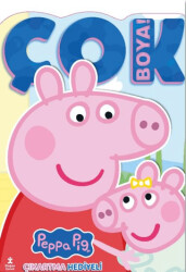 Peppa Pig ve Evie - Çok Boya! Çıkartmalı Dev Boyama Kitabı - Doğan Çocuk