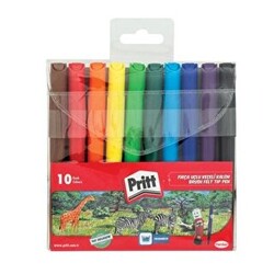 Pritt Fırça Uçlu Keçeli Kalem 10 Renk - Pritt