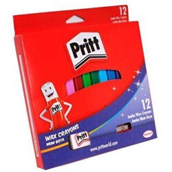 Pritt Pastel Boya Jumbo Üçgen Silinebilir 12 Renk - Pritt