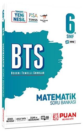 Puan Yayınları 6. Sınıf Matematik BTS Beceri Temelli Soru Bankası - 1