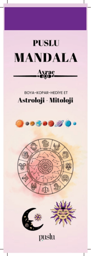 Puslu Mandala Ayraç - Astroloji - Mitoloji Boya - Kopar - Hediye Et - 1