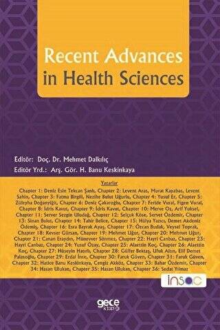 Recent Advances in Health Sciences - 1