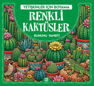 Renkli Kaktüsler & Yetişkinler için Boyama - 1