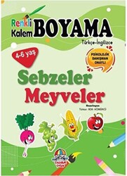 Renkli Kalem Boyama - Sebzeler - Meyveler - 1