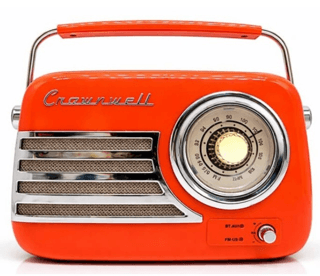 Retro Tasarımlı Bluetooth FM Radyo Turuncu - 1