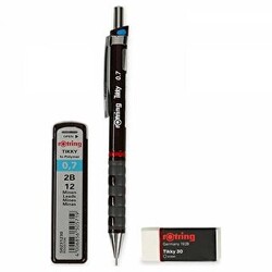 Rotring Tikky Okul Seti 0.7 Mm Bordo Versatil Uçlu Kalem-Silgi-Uç - 1